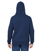 J America Adult Premium Fleece Pullover Hooded Sweatshirt true navy ModelBack