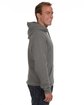 J America Adult Premium Fleece Pullover Hooded Sweatshirt CHARCOAL HEATHER ModelSide