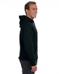 J America Adult Premium Fleece Pullover Hooded Sweatshirt BLACK ModelSide