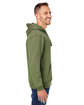 J America Adult Premium Fleece Pullover Hooded Sweatshirt MILITARY GREEN ModelSide