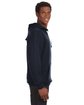 J America Adult Sport Lace Hooded Sweatshirt navy ModelSide