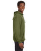 J America Adult Sport Lace Hooded Sweatshirt military green ModelSide
