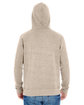 J America Adult Triblend Pullover Fleece Hooded Sweatshirt oatmeal triblend ModelBack