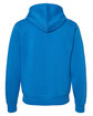 J America Adult Triblend Pullover Fleece Hooded Sweatshirt royal solid ModelBack