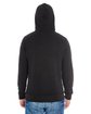 J America Adult Triblend Pullover Fleece Hooded Sweatshirt solid blk trblnd ModelBack