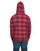 J America Adult Triblend Pullover Fleece Hooded Sweatshirt red trbln buflo ModelBack