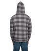 J America Adult Triblend Pullover Fleece Hooded Sweatshirt smok trbln buflo ModelBack