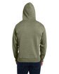 J America Adult Triblend Pullover Fleece Hooded Sweatshirt olive triblend ModelBack