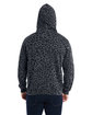 J America Adult Triblend Pullover Fleece Hooded Sweatshirt blk leopard trbl ModelBack