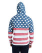 J America Adult Triblend Pullover Fleece Hooded Sweatshirt star strp trbln ModelBack
