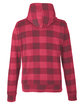 J America Adult Triblend Pullover Fleece Hooded Sweatshirt red trbln buflo OFBack