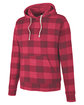 J America Adult Triblend Pullover Fleece Hooded Sweatshirt red trbln buflo OFQrt