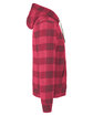 J America Adult Triblend Pullover Fleece Hooded Sweatshirt red trbln buflo OFSide