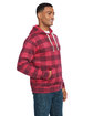 J America Adult Triblend Pullover Fleece Hooded Sweatshirt red trbln buflo ModelQrt