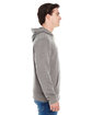 J America Adult Triblend Pullover Fleece Hooded Sweatshirt grey triblend ModelSide