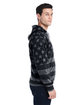 J America Adult Triblend Pullover Fleece Hooded Sweatshirt blk str strp trb ModelSide