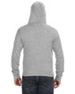 J America Adult Triblend Full-Zip Fleece Hooded Sweatshirt grey triblend ModelBack