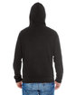 J America Adult Triblend Full-Zip Fleece Hooded Sweatshirt solid blk trblnd ModelBack