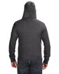 J America Adult Triblend Full-Zip Fleece Hooded Sweatshirt black triblend ModelBack