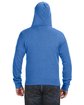 J America Adult Triblend Full-Zip Fleece Hooded Sweatshirt royal triblend ModelBack