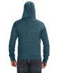 J America Adult Triblend Full-Zip Fleece Hooded Sweatshirt navy triblend ModelBack