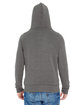 J America Adult Triblend Full-Zip Fleece Hooded Sweatshirt smoke triblend ModelBack