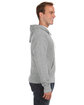 J America Adult Triblend Full-Zip Fleece Hooded Sweatshirt grey triblend ModelSide