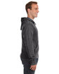 J America Adult Triblend Full-Zip Fleece Hooded Sweatshirt black triblend ModelSide