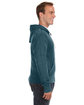 J America Adult Triblend Full-Zip Fleece Hooded Sweatshirt navy triblend ModelSide