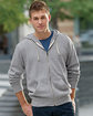 J America Adult Triblend Full-Zip Fleece Hooded Sweatshirt  Lifestyle