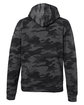 J America Unisex Gaiter Pullover Hooded Sweatshirt black camo hthr ModelBack