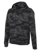 J America Unisex Gaiter Pullover Hooded Sweatshirt black camo hthr ModelQrt