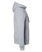 J America Unisex Gaiter Pullover Hooded Sweatshirt grey heather ModelSide