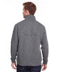 J America Adult Quilted Snap Pullover charcoal heather ModelBack