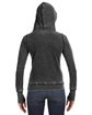 J America Ladies' Zen Pullover Fleece Hooded Sweatshirt twisted black ModelBack