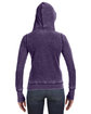 J America Ladies' Zen Pullover Fleece Hooded Sweatshirt twisted plum ModelBack