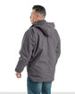 Berne Men's Heartland Washed Duck Zip-Off Hooded Coat grey ModelBack