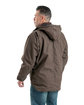 Berne Men's Heartland Washed Duck Zip-Off Hooded Coat dark khaki ModelBack