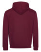 Just Hoods By AWDis Adult 80/20 Midweight Varsity Contrast Hooded Sweatshirt burgundy/ chrcol ModelBack