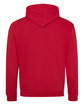 Just Hoods By AWDis Adult 80/20 Midweight Varsity Contrast Hooded Sweatshirt FIRE RD/ ARC WHT ModelBack
