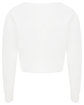 Just Hoods By AWDis Ladies' Cropped Pullover Sweatshirt artic white ModelBack