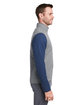 vineyard vines Men's Mountain Sweater Fleece Vest grey heather_039 ModelSide