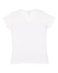 LAT Ladies' Premium Jersey V-Neck T-Shirt white OFFront