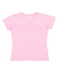 LAT Ladies' Premium Jersey V-Neck T-Shirt pink OFFront