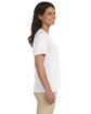 LAT Ladies' Premium Jersey V-Neck T-Shirt white ModelSide