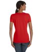 Fruit of the Loom Ladies' HD Cotton™ V-Neck T-Shirt TRUE RED ModelBack
