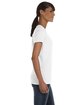 Fruit of the Loom Ladies' HD Cotton™ V-Neck T-Shirt WHITE ModelSide