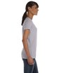Fruit of the Loom Ladies' HD Cotton™ V-Neck T-Shirt ATHLETIC HEATHER ModelSide