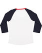 LAT Ladies'' Baseball T-Shirt white/ navy/ red ModelBack