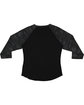 LAT Ladies'' Baseball T-Shirt black/ storm cmo ModelBack